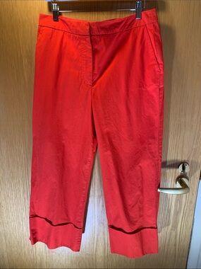 Boden 100% Cotton Red Casual Straight-Leg Pants - Size 10R